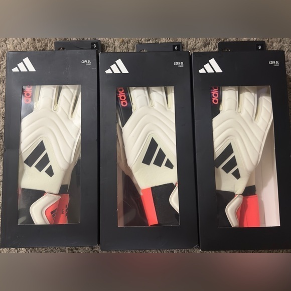 adidas Other - New Adidas Copa GL League Goalkeeper Gloves Ivory Solar Red Black IQ4011 Size 8